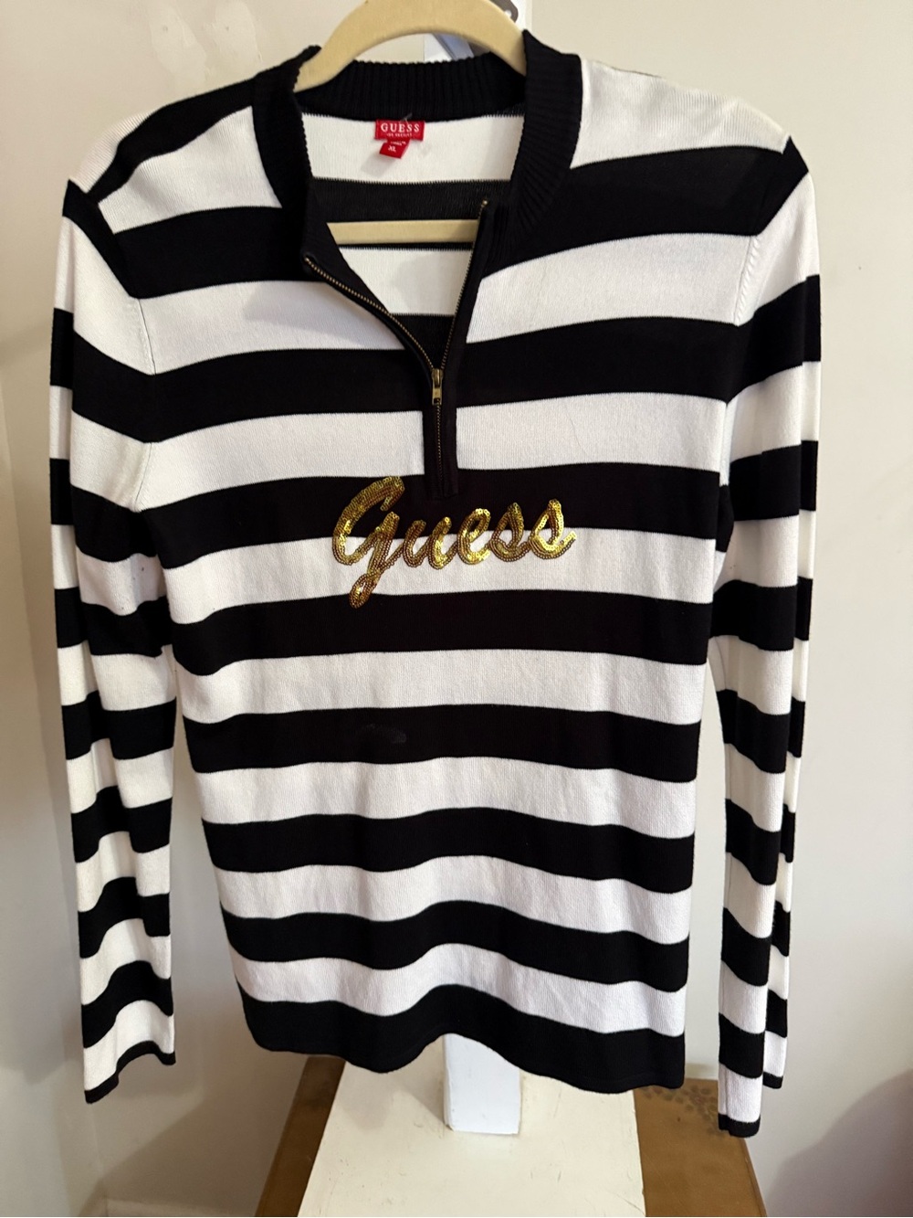 New Guess 1/4 Zip Sweater